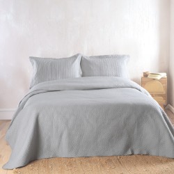 Κουβερλί Υπέρδιπλο Σετ Allure Grey Microsatin Rythmos (220x240) 3Τεμ