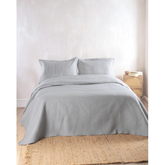 Κουβερλί King Size Σετ Allure Grey Microsatin Rythmos (240x250) 3Τεμ