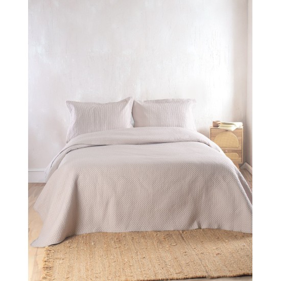 Κουβερλί King Size Σετ Allure Powder Microsatin Rythmos (240x250) 3Τεμ