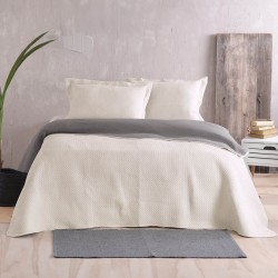 Κουβερλί Υπέρδιπλο Σετ Alloure 02 Double Face Ecru-Grey Micro Rythmos (220x240) 3Τεμ Κουβερλί Υπέρδιπλο Σετ Alloure 02 Double Face Ecru-Grey Micro Rythmos (220x240) 3Τεμ