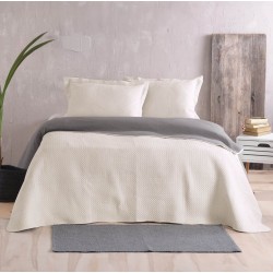 Κουβερλί Υπέρδιπλο Σετ Alloure 02 Double Face Ecru-Grey Micro Rythmos (220x240) 3Τεμ Κουβερλί Υπέρδιπλο Σετ Alloure 02 Double Face Ecru-Grey Micro Rythmos (220x240) 3Τεμ