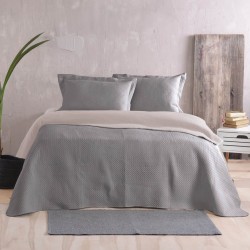 Κουβερλί Μονό Σετ Alloure 02 Double Face Grey-Beige Micro Rythmos (160x240) 2Τεμ