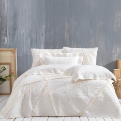 Κουβερλί Νυφικό Υπέρδιπλα Σετ Wedding Collection Deste Ecru Microsatin Rythmos (230x250) 3Τεμ