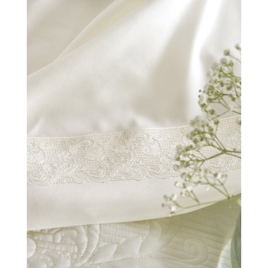 Κουβερλί Νυφικό Υπέρδιπλα Σετ Wedding Collection Krispa White Microsatin Rythmos (235x250) 3Τεμ Κουβερλί Νυφικό Υπέρδιπλα Σετ Wedding Collection Krispa White Microsatin Rythmos (235x250) 3Τεμ