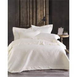 Νυφικά Υπέρδιπλα Σετ Wedding Collection Klelia Ecru Microsatin Rythmos 7Τεμ