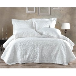 Νυφικά Υπέρδιπλα Σετ Wedding Collection Tabitha White Microsatin Rythmos 7Τεμ