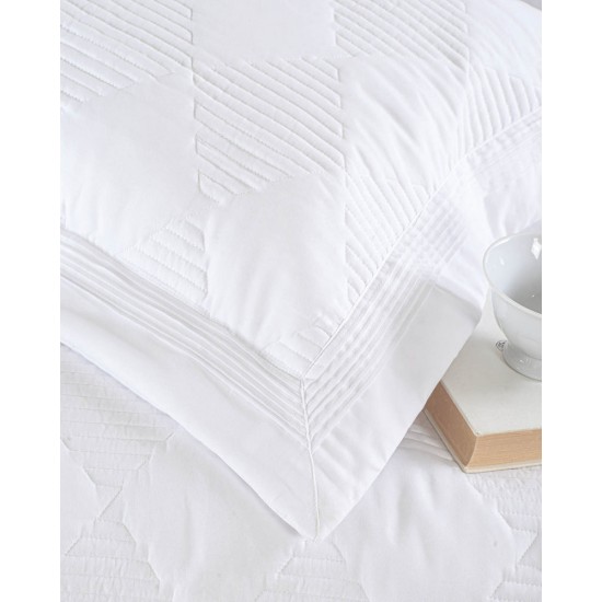 Κουβερλί Νυφικό Υπέρδιπλα Σετ Wedding Collection Charmy White Microsatin Rythmos (235x250) 3Τεμ