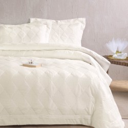 Κουβερλί Υπέρδιπλα Σετ Wedding Collection Charmy Ecru Microsatin Rythmos (235x250) 3Τεμ