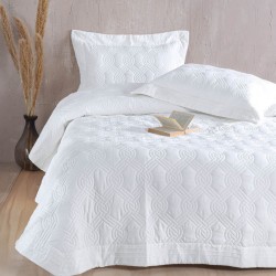 Νυφικά Υπέρδιπλα Σετ Wedding Collection Reina White Microsatin Rythmos 7Τεμ