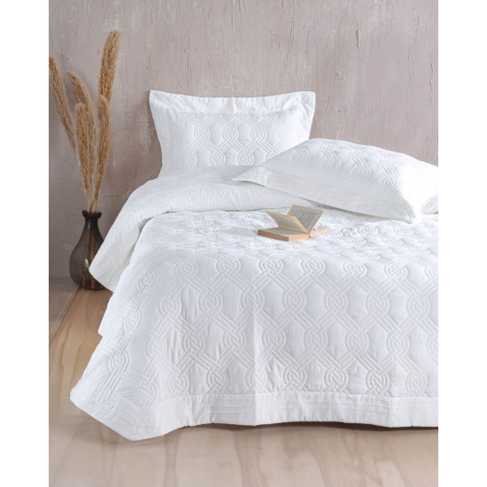 Νυφικά Υπέρδιπλα Σετ Wedding Collection Reina White Microsatin Rythmos 7Τεμ Νυφικά Υπέρδιπλα Σετ Wedding Collection Reina White Microsatin Rythmos 7Τεμ