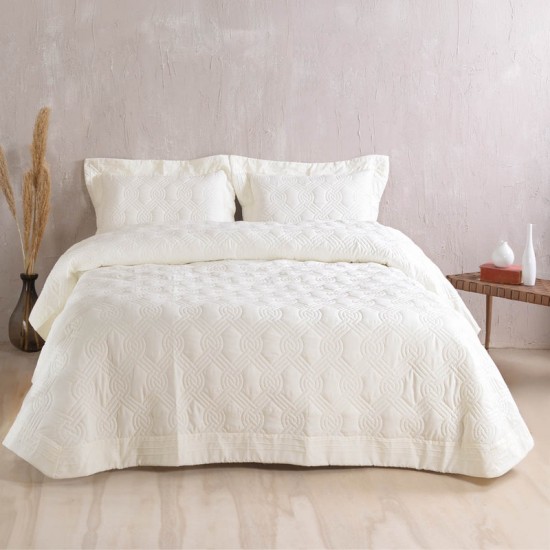 Κουβερλί Υπέρδιπλα Σετ Wedding Collection Reina Ecru Microsatin Rythmos (235x250) 3Τεμ Κουβερλί Υπέρδιπλα Σετ Wedding Collection Reina Ecru Microsatin Rythmos (235x250) 3Τεμ