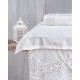 Κουβερλί Νυφικό Υπέρδιπλα Σετ Wedding Collection Deste White Microsatin Rythmos (230x250) 3Τεμ