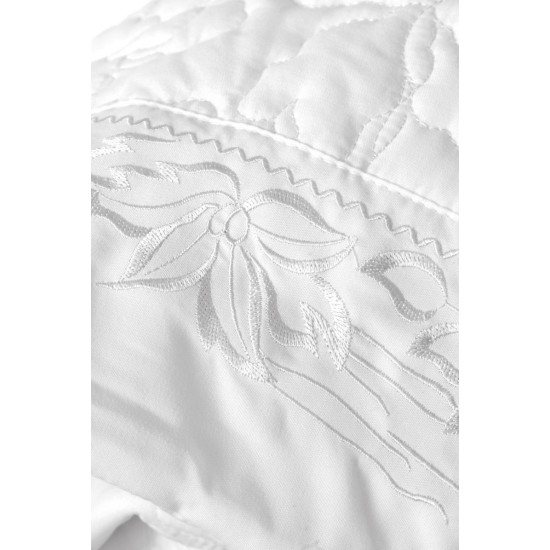 Κουβερλί Νυφικό Υπέρδιπλα Σετ Wedding Collection Erato White Microsatin Rythmos (235x250) 3Τεμ