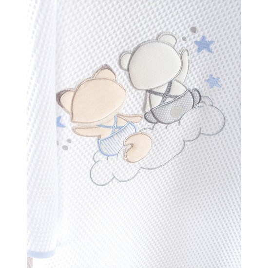 Κουβέρτα Πικέ Κούνιας Bye Bye L.Blue Cotton Rythmos (120x150) 1Τεμ