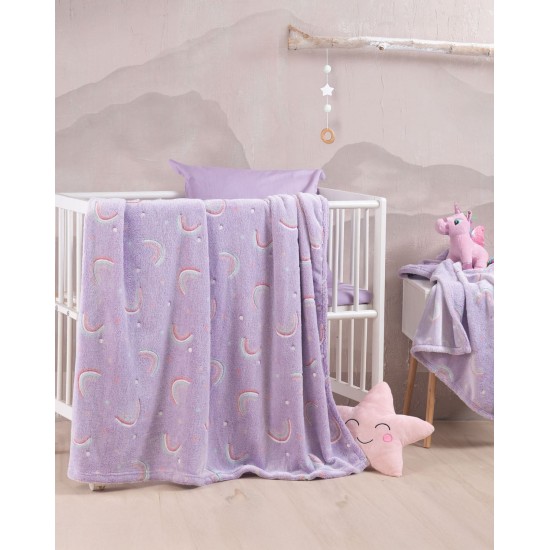 Κουβέρτα Fleece Βρεφική Κούνιας Kids Nelie Flannel Fleece Luminus Rythmos (110x140) 1Τεμ