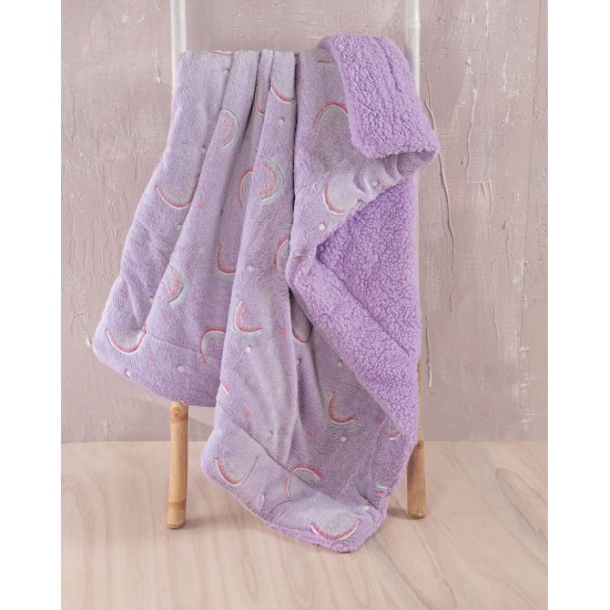 Κουβέρτα Fleece Με Sherpa Βρεφική Κούνιας Kids Nelie Flannel Fleece Luminus Rythmos (80x110) 1Τεμ