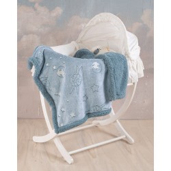 Κουβέρτα Fleece Με Sherpa Βρεφική Αγκαλιάς Kids Oddity Flannel Fleece Luminus Rythmos (80x110) 1Τεμ