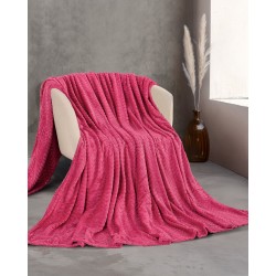Κουβέρτα Fleece Υπέρδιπλη Soft Blanket Harmonie Fuchsia Jacquard Rythmos (220x240) 1Τεμ