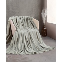 Κουβέρτα Fleece Υπέρδιπλη Soft Blanket Harmonie Grey Jacquard Rythmos (220x240) 1Τεμ