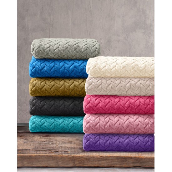 Κουβέρτα Fleece Υπέρδιπλη Soft Blanket Harmonie Pink Jacquard Rythmos (220x240) 1Τεμ