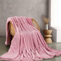 Κουβέρτα Fleece Με Sherpa Υπέρδιπλη Soft Blanket Jollein Pink Jacquard Rythmos (220x240) 1Τεμ