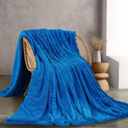 Κουβέρτα Fleece Με Sherpa Υπέρδιπλη Soft Blanket Jollein Blue Jacquard Rythmos (220x240) 1Τεμ