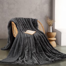 Κουβέρτα Fleece Με Sherpa Υπέρδιπλη Soft Blanket Jollein Anthraki Jacquard Rythmos (220x240) 1Τεμ