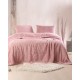 Κουβέρτα Fleece Με Sherpa Υπέρδιπλη Bliss Pink Jacquard Rabbit Fur Rythmos (220x240) 3Τεμ
