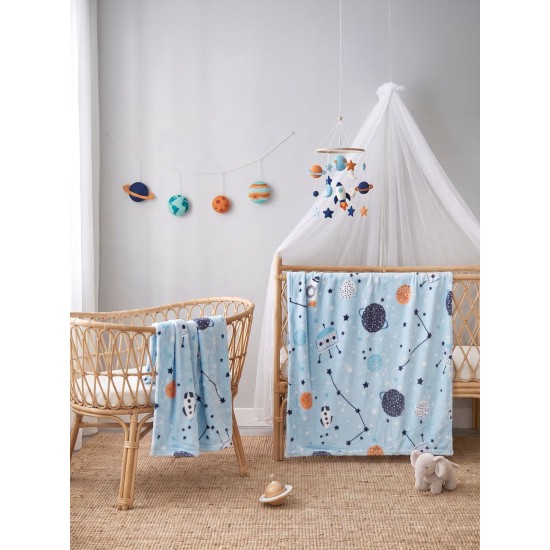 Κουβέρτα Fleece Κούνιας Newborn Astroplanets Rythmos (110x140) 1Τεμ