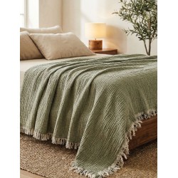 Κουβέρτα Μουσελίνα Υπέρδιπλη Blanket Aether Green Rythmos (240x260) 1Τεμ