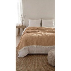 Κουβέρτα Μουσελίνα Υπέρδιπλη Blanket Aether Camel Rythmos (240x260) 1Τεμ