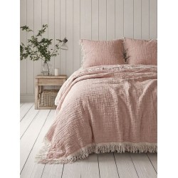 Κουβέρτα Μουσελίνα Υπέρδιπλη Blanket Aether Pink Rythmos (240x260) 1Τεμ