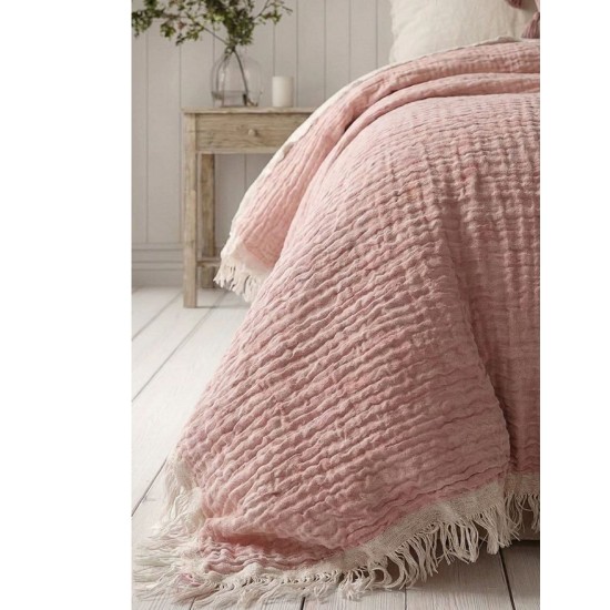 Κουβέρτα Μουσελίνα Υπέρδιπλη Blanket Aether Pink Rythmos (240x260) 1Τεμ