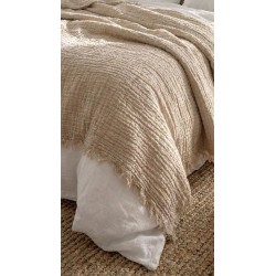 Κουβέρτα Μουσελίνα Υπέρδιπλη Blanket Aether Beige Rythmos (240x260) 1Τεμ