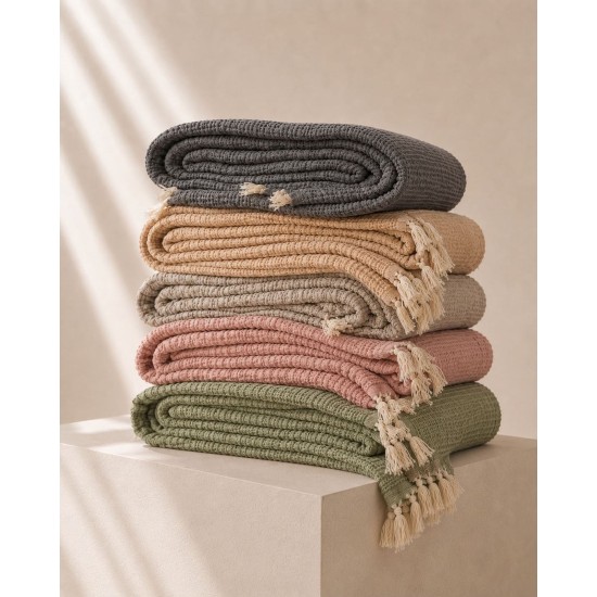 Κουβέρτα Μουσελίνα Υπέρδιπλη Blanket Aether Green Rythmos (240x260) 1Τεμ