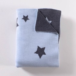 Κουβέρτα Αγκαλιάς Newborn Blankets Orion Light Blue Jacquard Cotton Rythmos (80x100) 1Τεμ