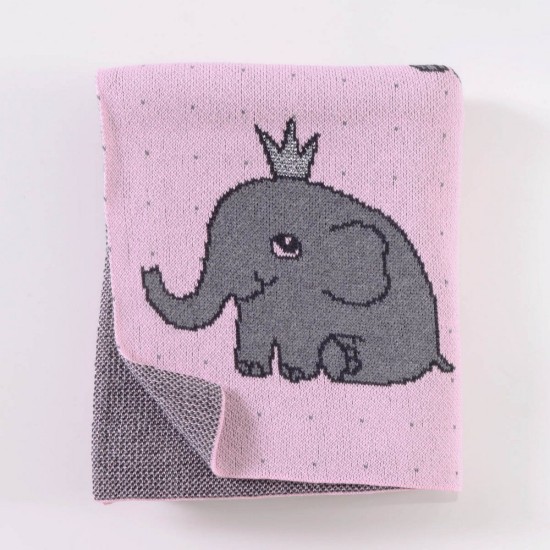 Κουβέρτα Αγκαλιάς Newborn Blankets Elephant Jacquard Cotton Rythmos (80x100) 1Τεμ