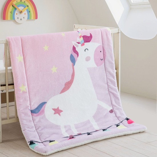 Κουβερτοπάπλωμα Με Sherpa Βρεφικό Κούνιας Newborn Unico Rythmos (110x140) 1Τεμ