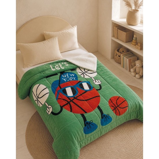 Κουβέρτα Fleece Παιδική Μονή Kids Hoops Rythmos (160x220) 1Τεμ