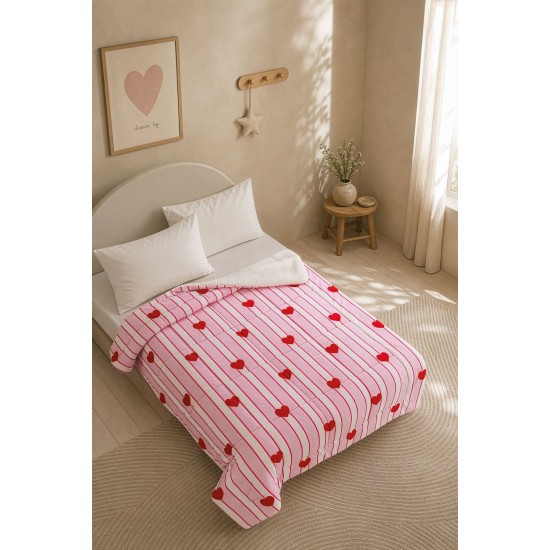 Κουβερτοπάπλωμα Με Sherpa Παιδικό Μονό Kids Love Lines Rythmos (160x220) 1Τεμ