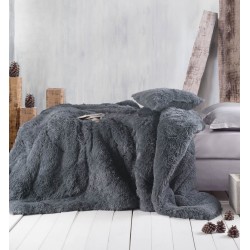 Κουβερτοπάπλωμα Διπλής Όψης Υπέρδιπλο Soft Duvet Leticia Grey Rythmos (220x240) 1Τεμ