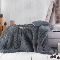 Κουβερτοπάπλωμα Διπλής Όψης Υπέρδιπλο Soft Duvet Leticia Grey Rythmos (220x240) 1Τεμ
