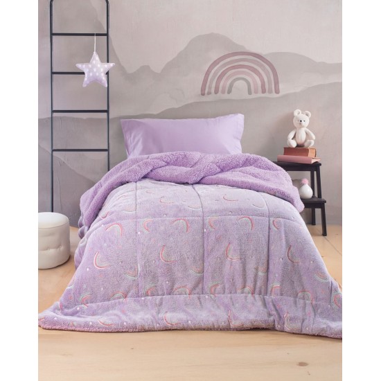 Κουβερτοπάπλωμα Με Sherpa Παιδικό Μονό Kids Nelie Flannel Fleece Luminus Rythmos (160x220) 1Τεμ