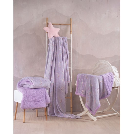 Κουβέρτα Fleece Παιδική Μονή Kids Nelie Flannel Fleece Luminus Rythmos (160x220) 1Τεμ