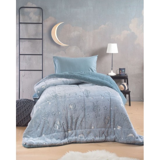 Κουβερτοπάπλωμα Με Sherpa Παιδικό Μονό Kids Oddity Flannel Fleece Luminus Rythmos (160x220) 1Τεμ