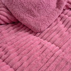 Κουβερτοπάπλωμα Γούνινο Μονό Διπλής Όψεως Υπέρδιπλο Butter Pink Με Sherpa Rythmos (220x240) 1Τεμ
