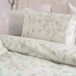 Σεντόνια Μονά Σετ Next Demetra Beige Polycotton Rythmos (105x205+30 ) Με Λάστιχο 3Τεμ