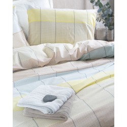 Μαξιλαροθήκες Σετ Next Colette Yellow-L.Blue Polycotton Rythmos (50x70) 2Τεμ