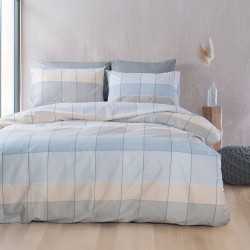 Κουβερλί Μονό Σετ Next Colette Grey-L.Blue Polycotton Rythmos (160x240) 2Τεμ