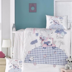 Παπλωματοθήκη Βρεφική Κούνιας Σετ Bebe Trip Cotton Rythmos (100x150) 2Τεμ